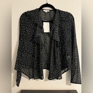 Cotton Candy LA Polka Dot Open Blouse